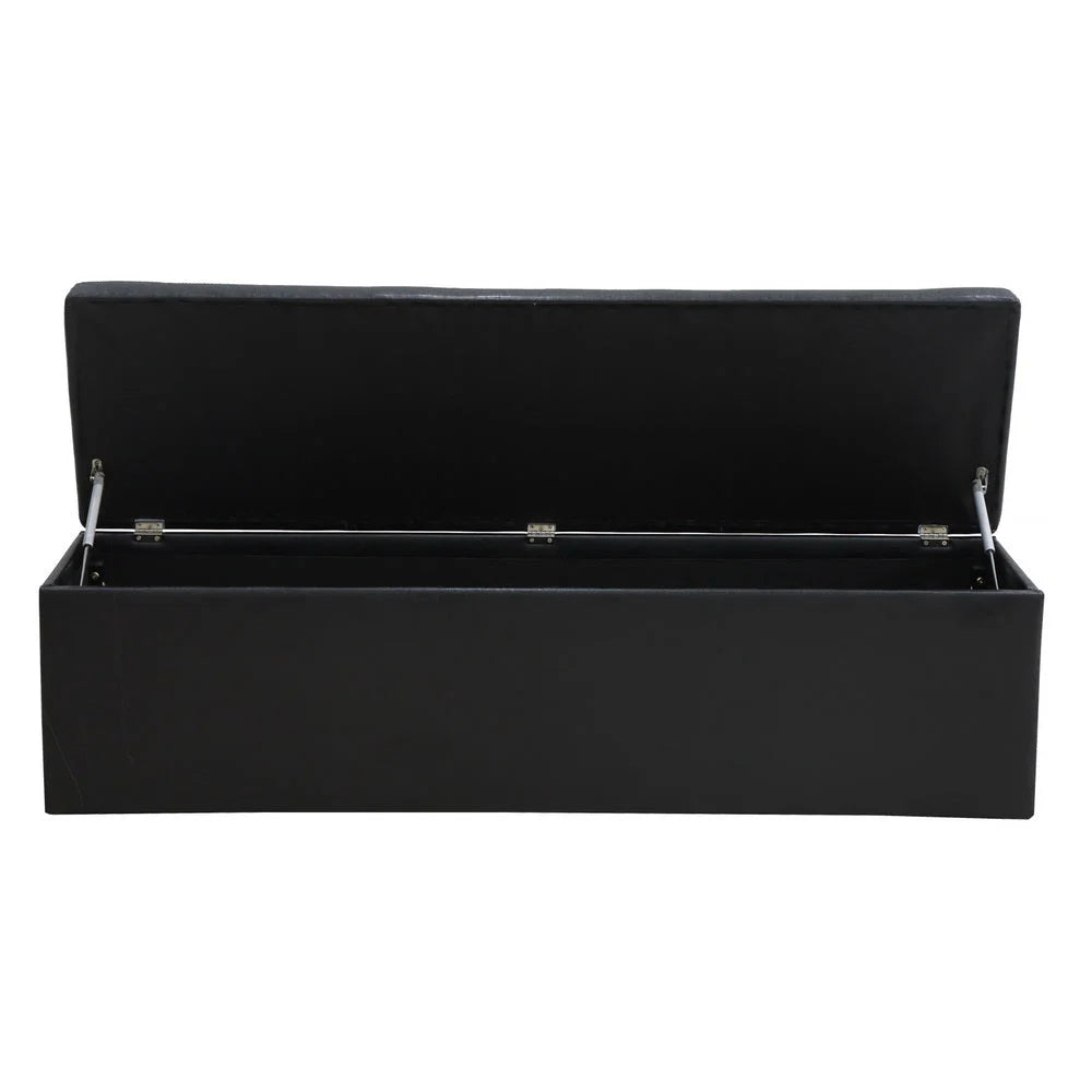 Storage Ottoman Blanket Box Leather Foot Stool Rest Chest