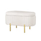 Storage Ottoman Blanket Box Table 97CM Velvet - Taupe