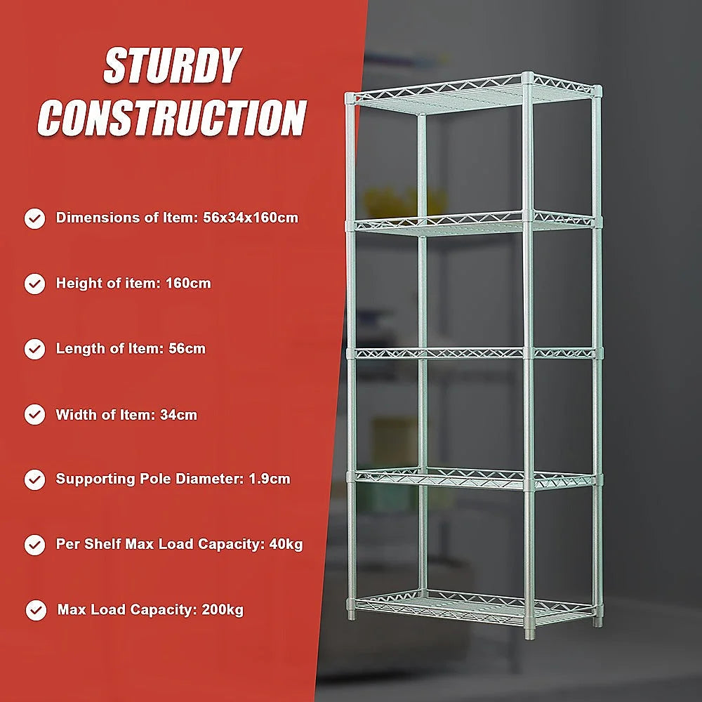 Metal wire storage shelf