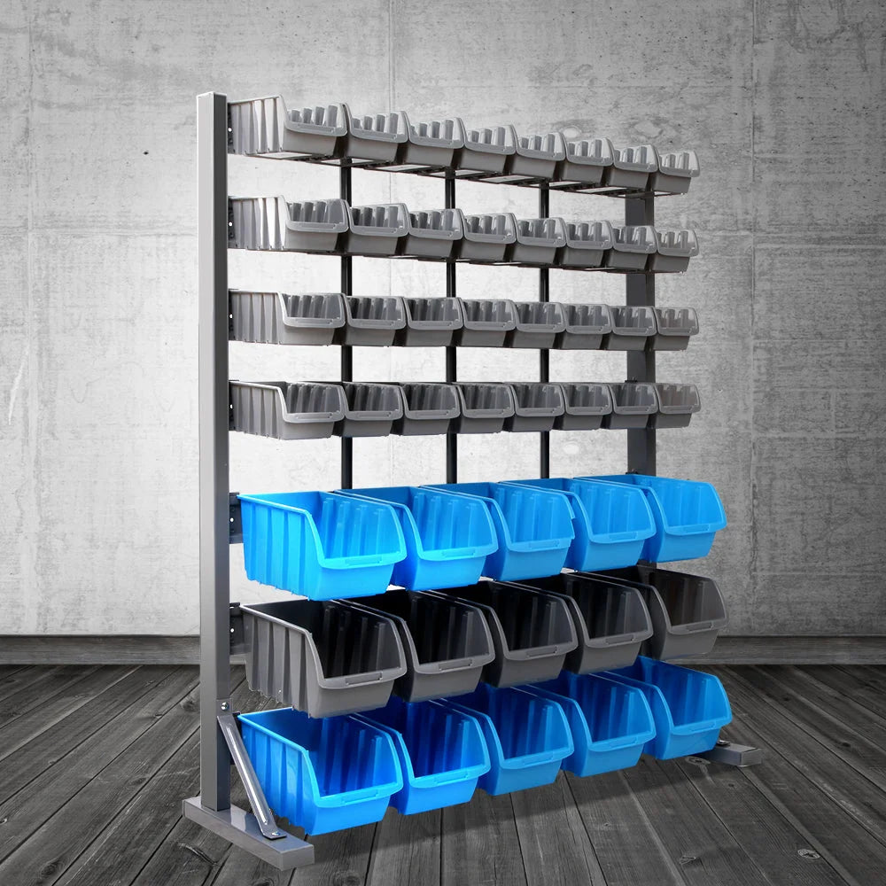 Storage Shelving Rack 47 Bin - Tools Storage