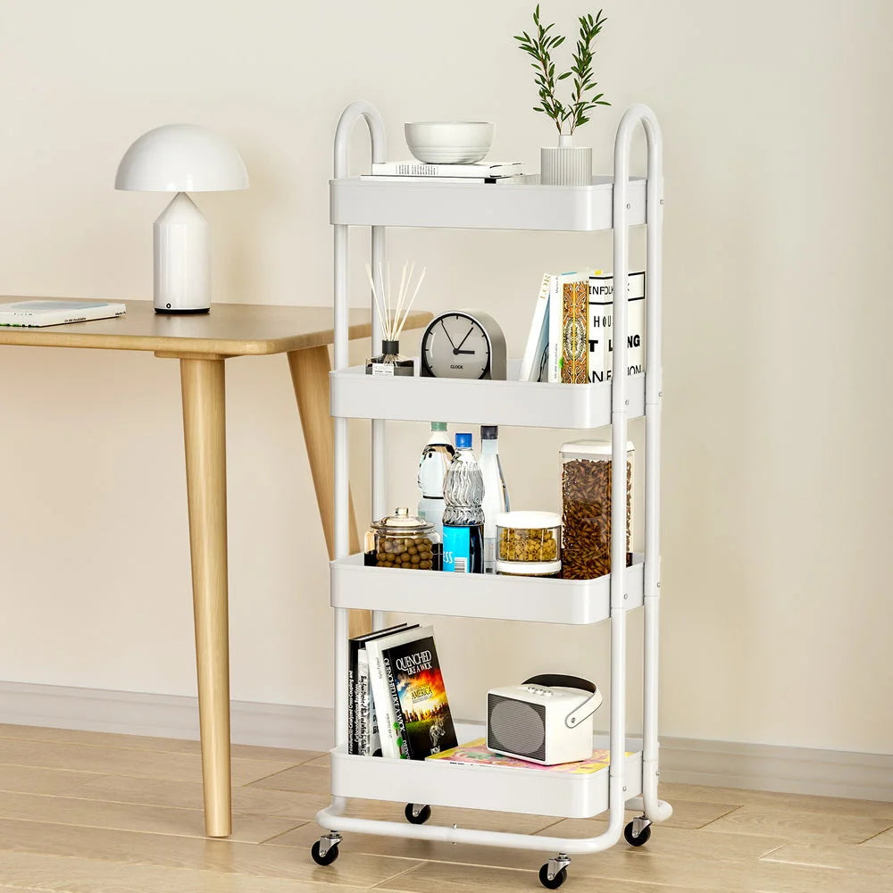 Storage Trolley Kitchen Cart 4-Tier