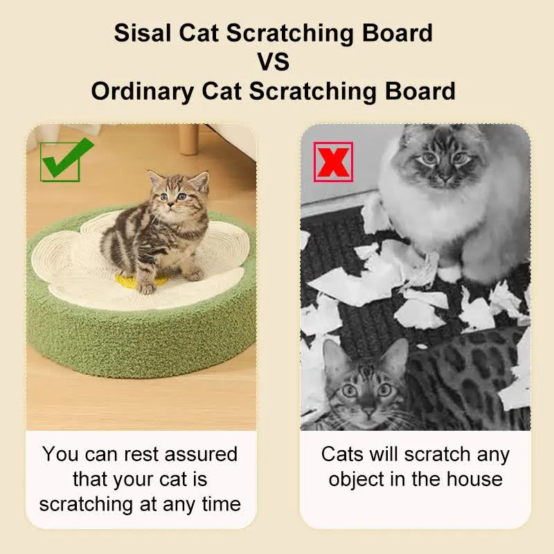 Strawberry-Shaped Cat Scratcher Bed - Fun Sisal Pad