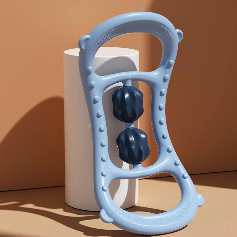 Stretching Yoga Ring With Raised Point Roller - Beige