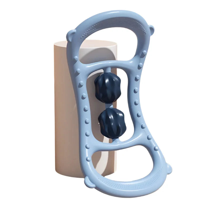 Stretching Yoga Ring With Raised Point Roller - Beige