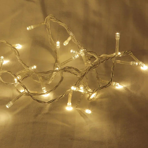 String Lights 20 LED Plain Warm White Bulb Battery Powered