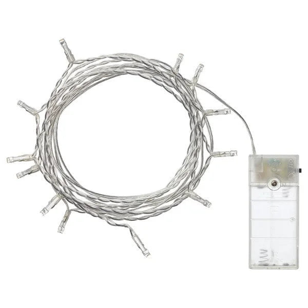 String Lights 20 LED Plain Warm White Bulb Battery Powered