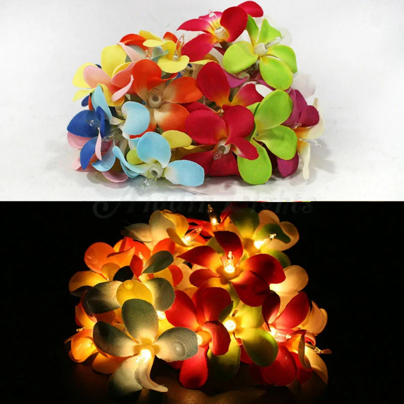 String Lights 20 LED Tropical Bright Colours Frangipani
