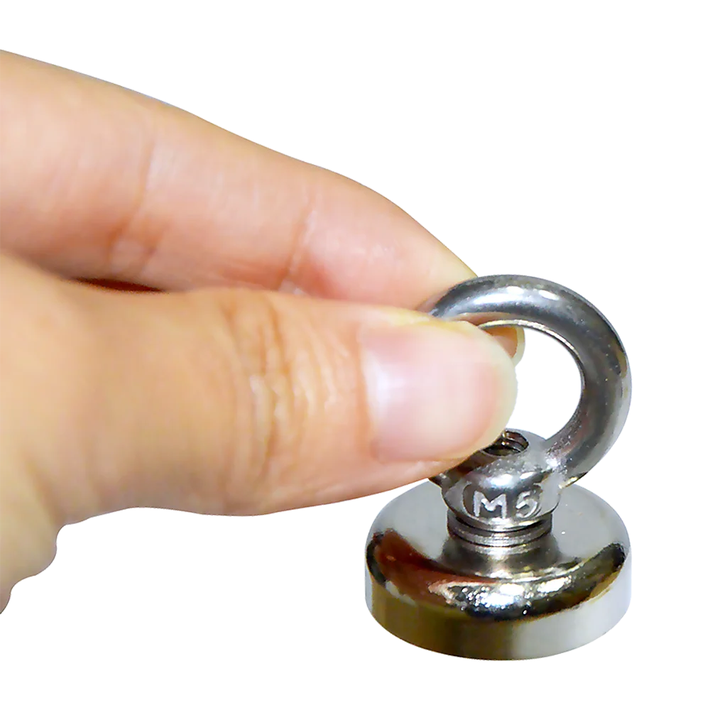 Strong Salvage Magnet 12Kg N52 Neodymium Eyebolt Circular