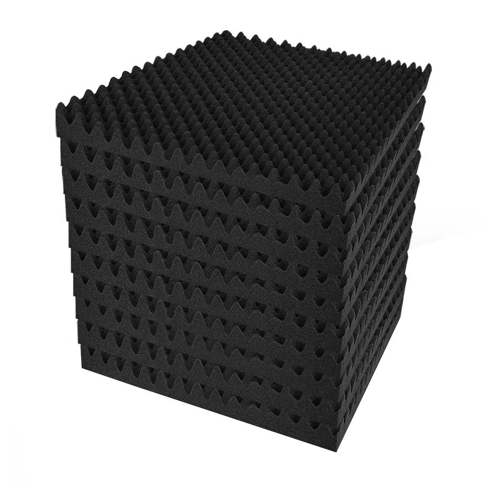 Studio Acoustic Foam Panels Sound with Absorption Eggshell Tiles 60pcs 50x50cm