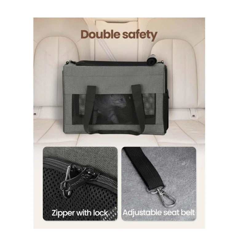 Sturdy & Breathable Pet Carrier for Small Cats & Dogs