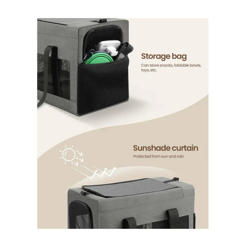Sturdy & Breathable Pet Carrier for Small Cats & Dogs