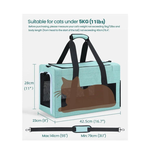 Sturdy & Breathable Pet Carrier for Small Cats & Dogs