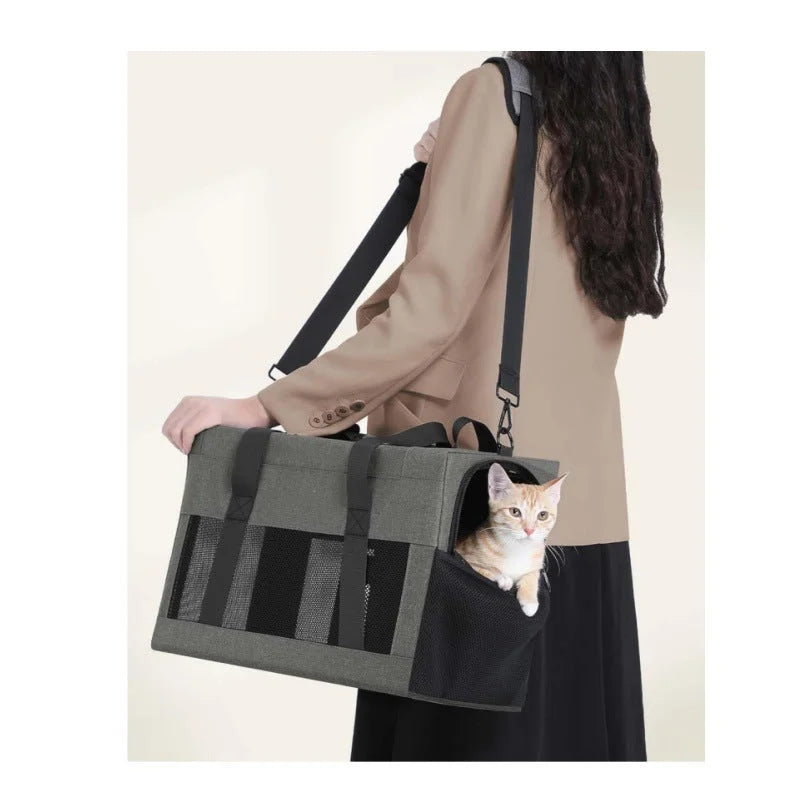 Sturdy & Breathable Pet Carrier for Small Cats & Dogs