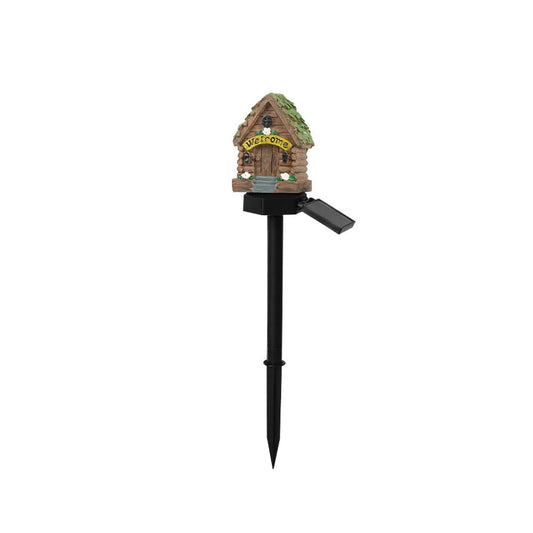 Style 1 Brown And Green Solar Resin Garden Stake Light