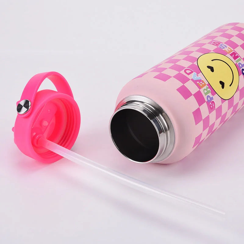 Style 11A Pink Vibrant Fun Print 1L Stainless Steel