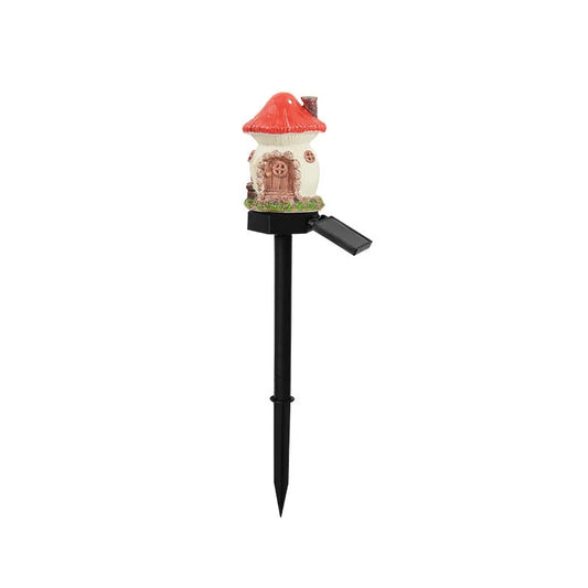 Style 2 White And Red Solar Resin Garden Stake Light