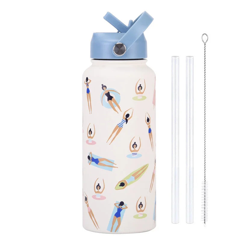Style 23C White and Blue Vibrant Fun Print