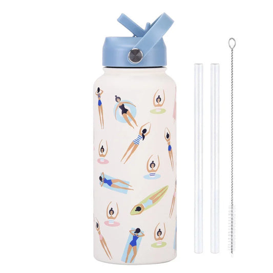 Style 23C White and Blue Vibrant Fun Print