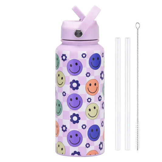 Style 27A Purple Smiley Face Pattern Vibrant Fun