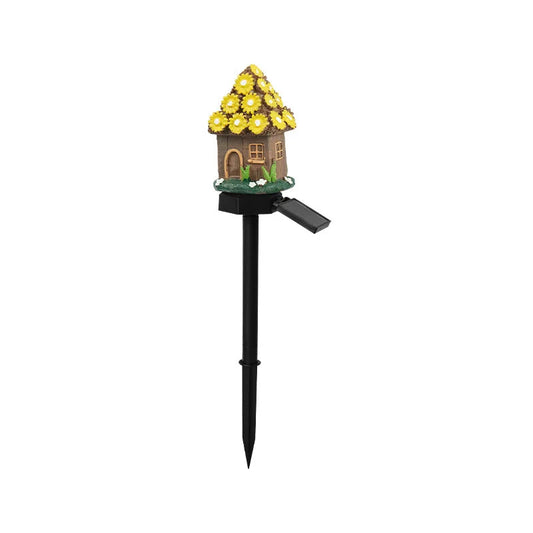 Style 3 Brown And Yellow Solar Resin Garden Stake Light