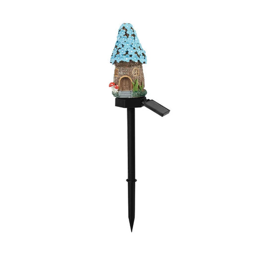 Style 6 Brown And Blue Solar Resin Garden Stake Light