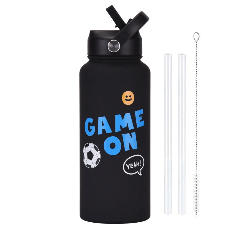 Style 9B Black Vibrant Fun Print 1L Stainless