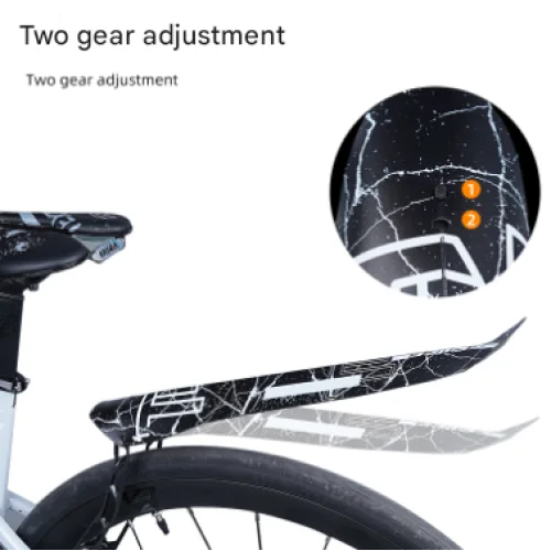 Style B Black and Green Lightweight Bicycle Rear Mudguard