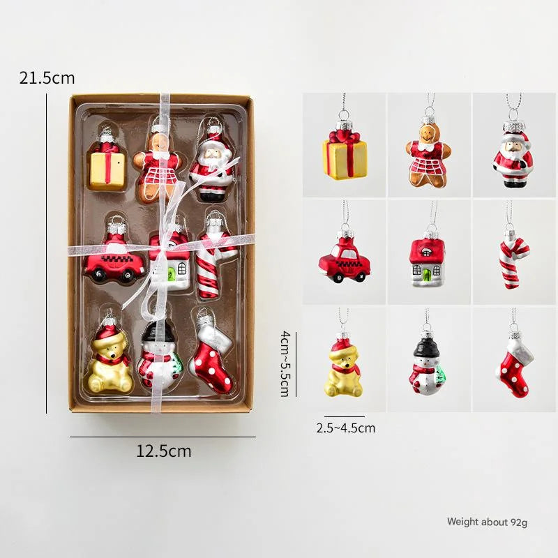 Style B Colorful Whimsical Miniature Glass Christmas