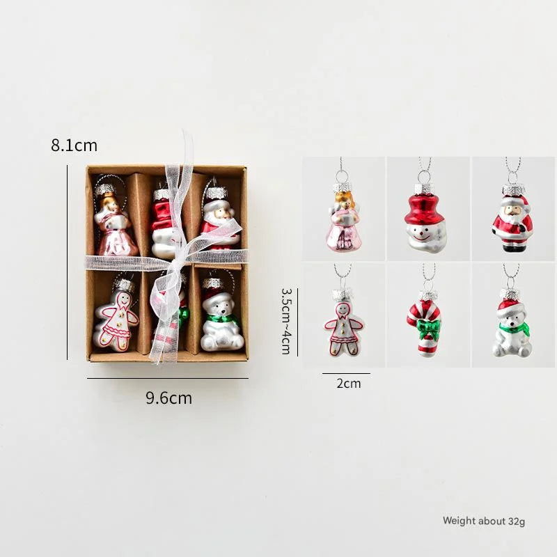 Style C Colorful Dainty Miniature Glass Christmas Ornament