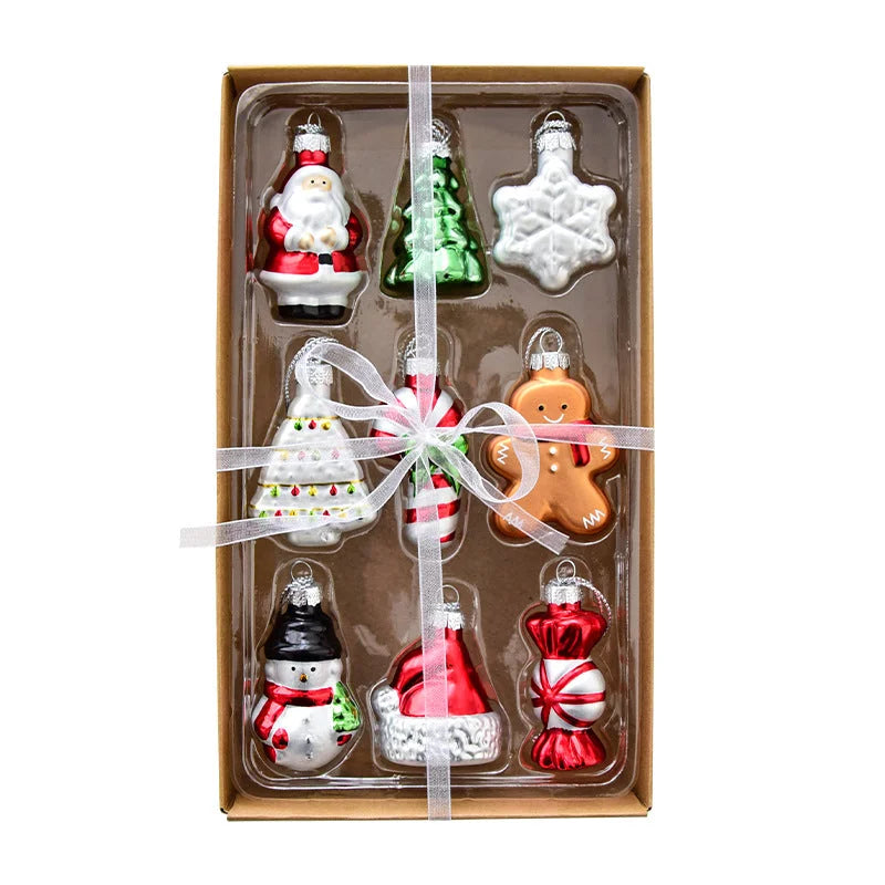 Style C Colorful Dainty Miniature Glass Christmas Ornament