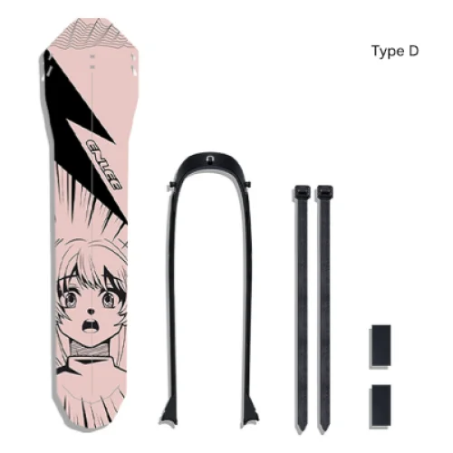 Style D Black and Pink Lightweight Bicycle Rear Mudguard