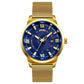 Stylish 30m Waterproof Metal Quartz Men Watch - Gold