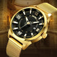 Stylish 30m Waterproof Metal Quartz Men Watch - White