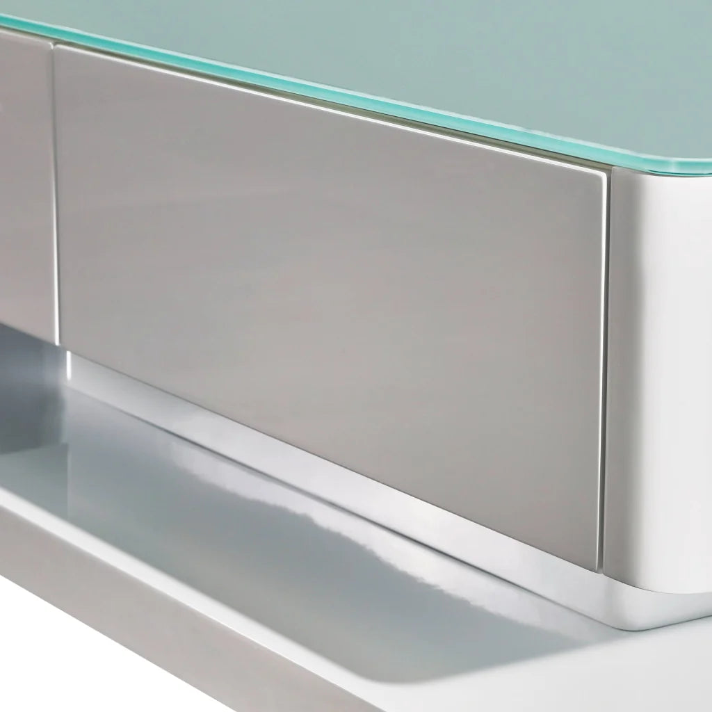 Stylish Coffee Table High Gloss Finish with 4 Drawers