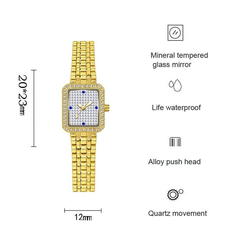 Stylish Diamond Women Alloy Watch Available - Rose Gold