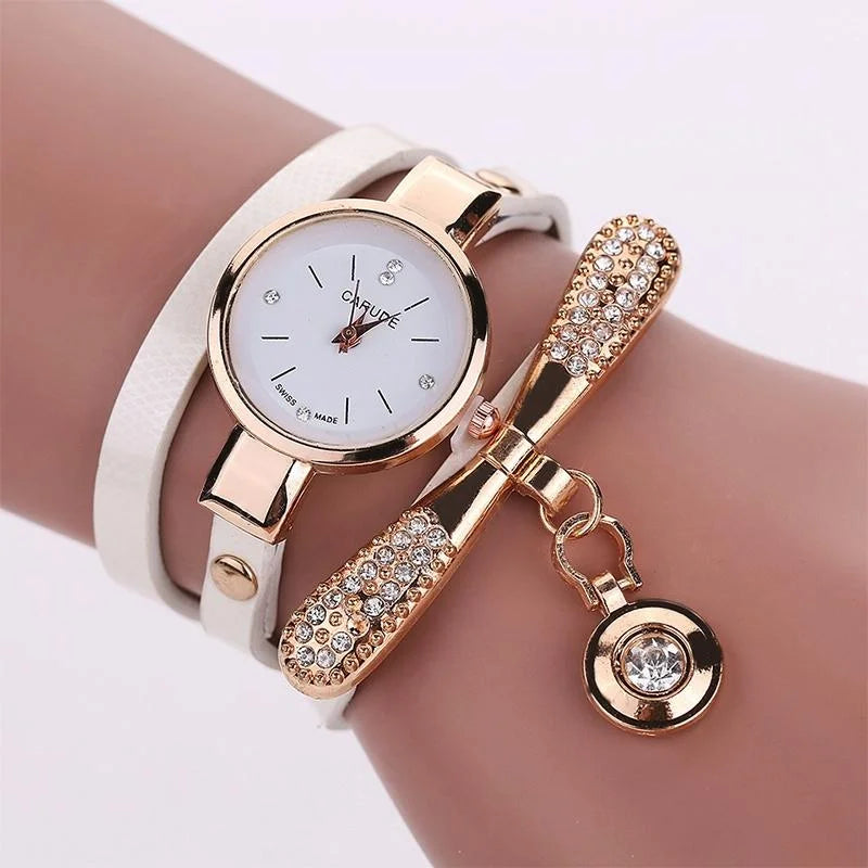 Stylish Leather Band Watch for Women - Casual Design