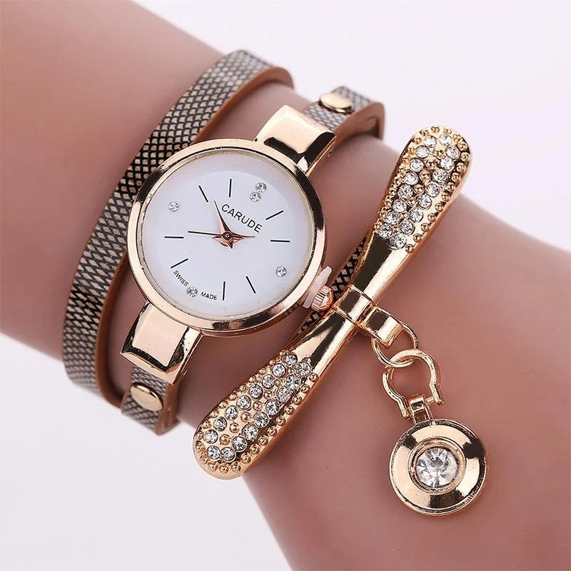Stylish Leather Band Watch for Women - Casual Design