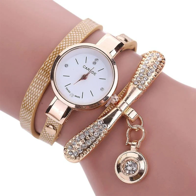 Stylish Leather Band Watch for Women - Casual Design