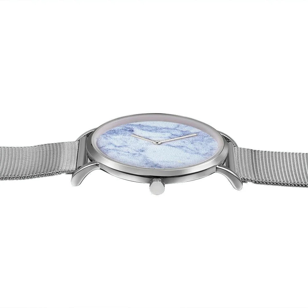 Stylish Men Quartz Watch with Stainless Steel Band - Round