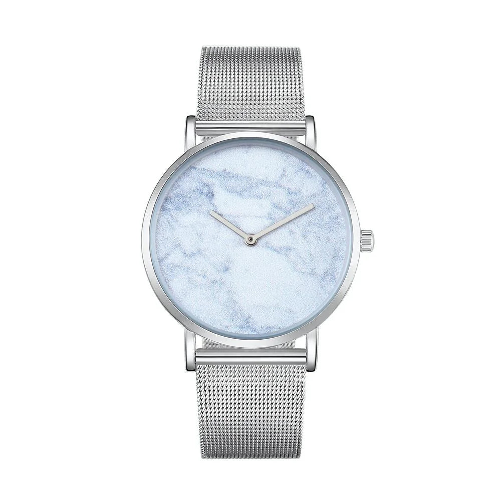 Stylish Men Quartz Watch with Stainless Steel Band - Round