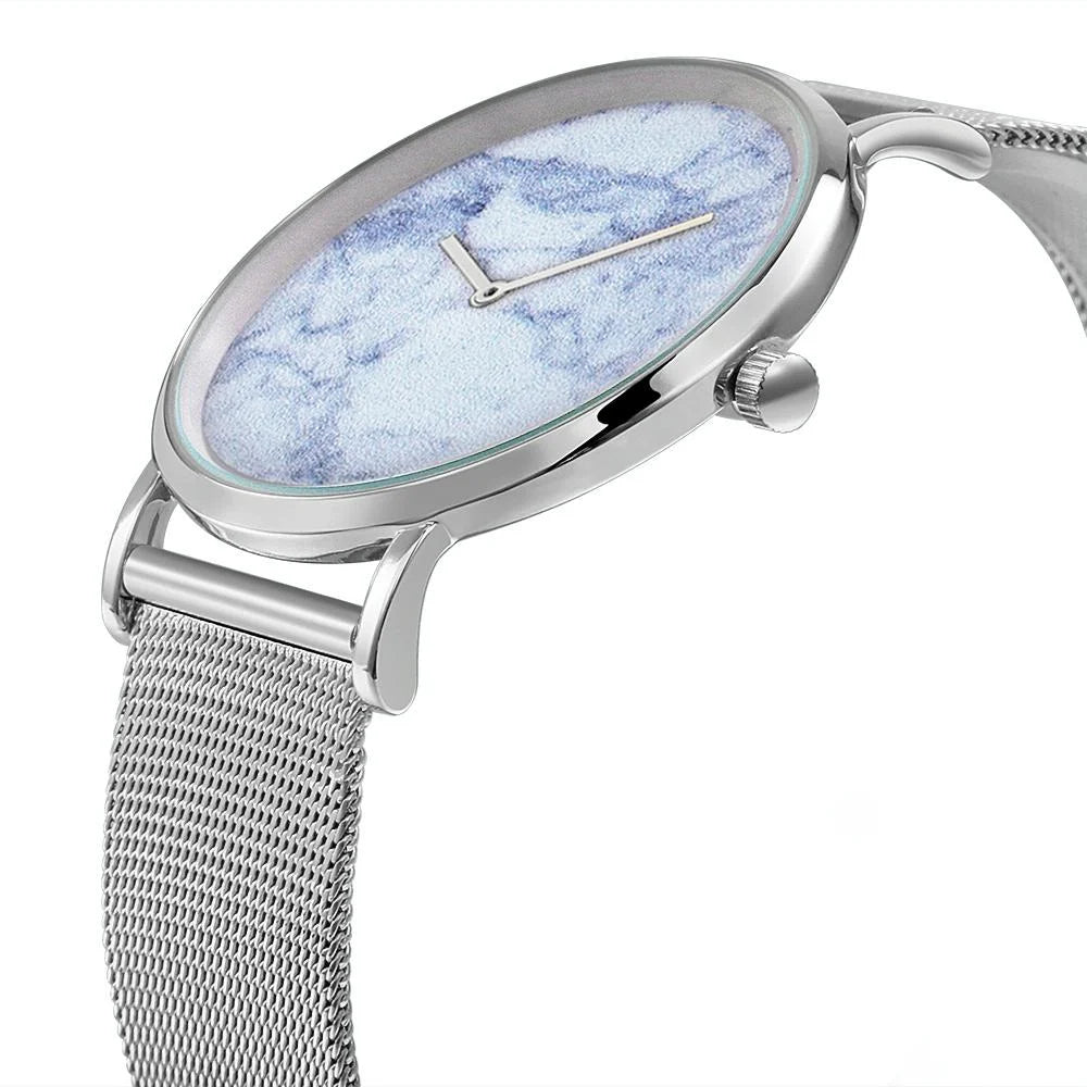Stylish Men Quartz Watch with Stainless Steel Band - Round