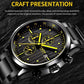 Stylish Multifunctional Men Quartz Watch with Steel Strap