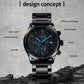 Stylish Multifunctional Men Quartz Watch with Steel Strap