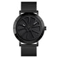 Stylish Skeleton Dial Waterproof Men Watch with Mesh Strap