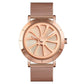 Stylish Skeleton Dial Waterproof Men Watch with Mesh Strap
