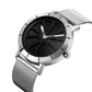 Stylish Skeleton Dial Waterproof Men Watch with Mesh Strap
