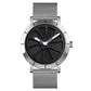 Stylish Skeleton Dial Waterproof Men Watch with Mesh Strap