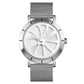 Stylish Skeleton Dial Waterproof Men Watch with Mesh Strap