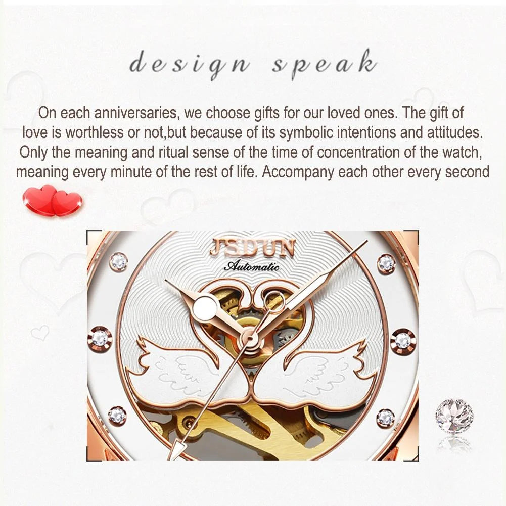 Stylish Waterproof Ceramic Mechanical Watch for Women