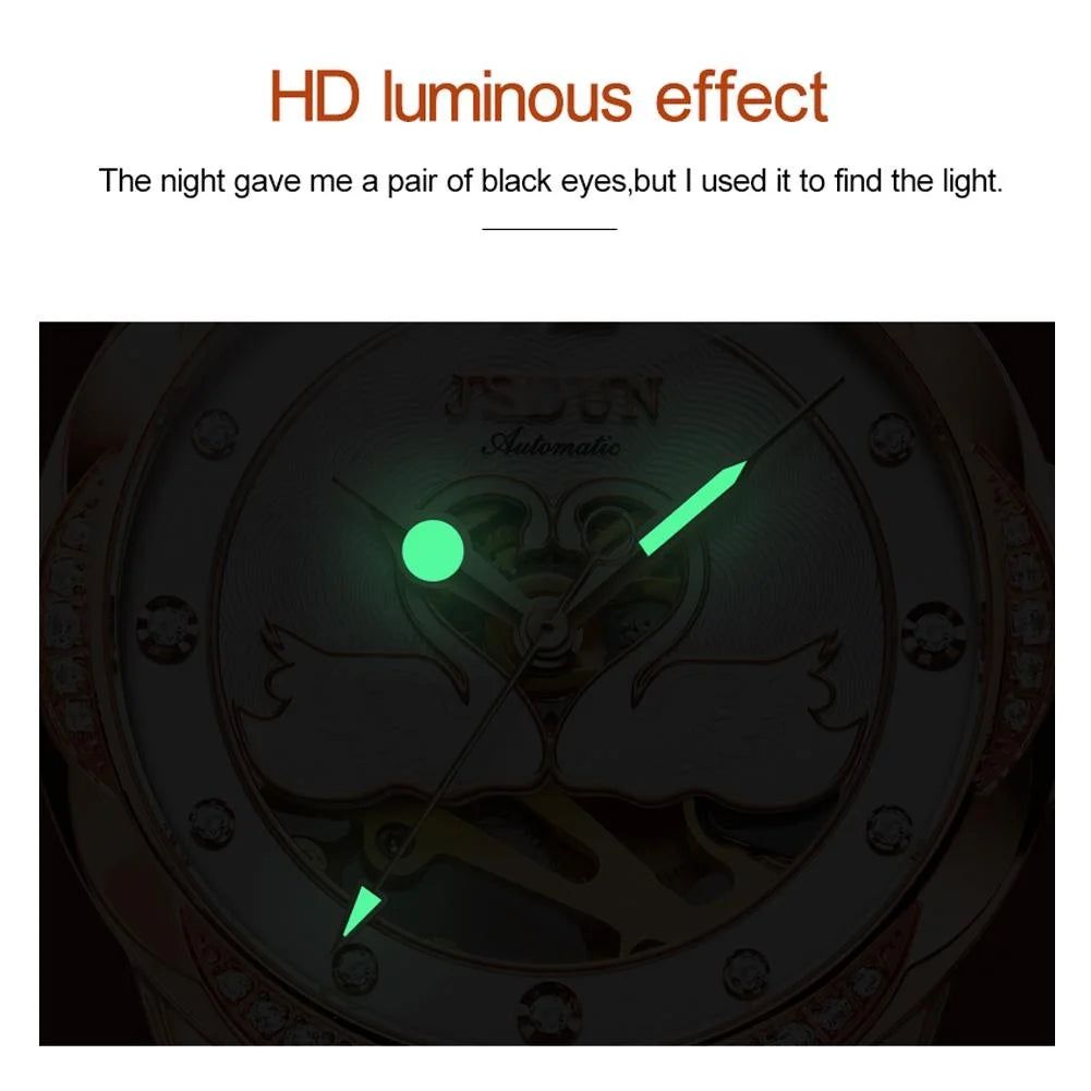Stylish Waterproof Ceramic Mechanical Watch for Women